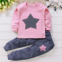 Toddler Boys 2 Pieces Pajama Sets Long Sleeve AB022 AB01 AB04 Animal Cartoon Crewneck Spring Fall Daily Home 3-7 Years