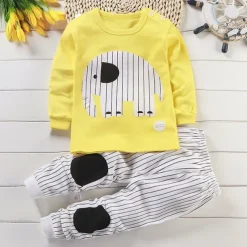 Toddler Boys 2 Pieces Pajama Sets Long Sleeve AB022 AB01 AB04 Animal Cartoon Crewneck Spring Fall Daily Home 3-7 Years
