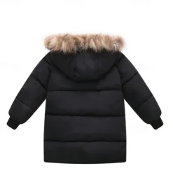 Toddler Boys Down Coat Outerwear Solid Color Long Sleeve Zipper Coat Adorable Daily Black Army Green Winter Fall 3-7 Years