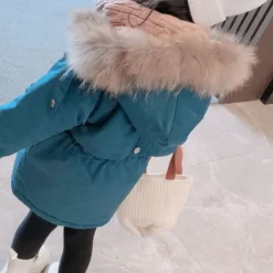 Toddler Girls' Parka Solid Color Fashion Outdoor Cotton Coat Outerwear 3-7 Years Fall Black Pink Blue