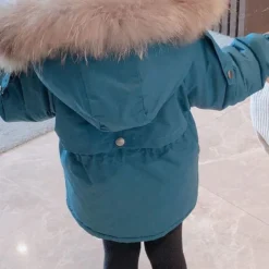 Toddler Girls' Parka Solid Color Fashion Outdoor Cotton Coat Outerwear 3-7 Years Fall Black Pink Blue