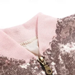 Toddler Girls' Sequin Jacket & Coat Long Sleeve Gold Pink Winter Fall Active Outdoor 3-7 Years
