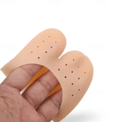 Toe Covers Toe Protectors for Women Silicone Toe Pouches Gel Pads Pointe Shoes Protectors Gel Sock Pads Ballet Dance Toe Caps with Breathable Hole for Ball of Foot Metatarsal