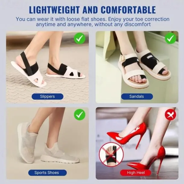 Toe Separator For Bunion Relief, (Fit Up To 100kg) Bunion Corrector For Women And Men Big Toe Pain Relief Set, Day & Night 24hrs Support Big Toe Straightener, Big Toe Hammer Bunion