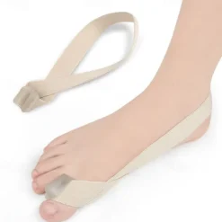 Toe Separator with Elastic Band for Bunion Relief and Toe Alignment, Comfortable and Adjustable Gel Toe Straightener for Foot Pain Support