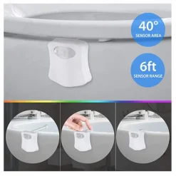 Toilet Night Light PIR Motion Sensor Toilet Lights LED Washroom Night Lamp 16/8 Colors Toilet Bowl Lighting For Bathroom Washroom