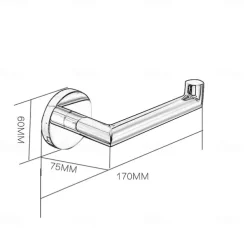 Toilet Paper Holder New Design / Creative Contemporary / Modern Metal 1pc - Bathroom Wall Mounted