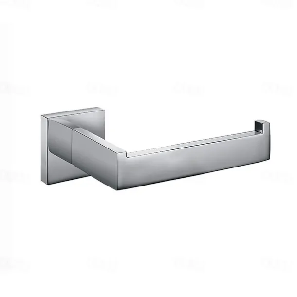 Toilet Paper Holder Premium Design Contemporary Stainless Steel for Bathroom Wall Mounted Brushed Silvery 1pc