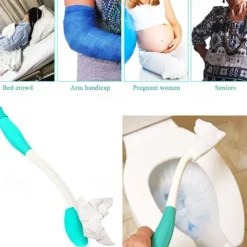 Toilet Tissue Aids Tools,Bottom Wiper,Tissue Grip Long Handle Reach Comfort Aid Holder Toilet Paper Toilet Aid Self Wipe Helper