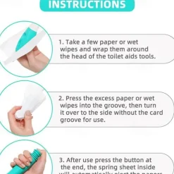 Toilet Tissue Aids Tools,Bottom Wiper,Tissue Grip Long Handle Reach Comfort Aid Holder Toilet Paper Toilet Aid Self Wipe Helper