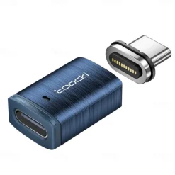 Toocki 100W USB-C To Type-C Magnetic Adapter 2 in 1 PD Fast Charging Type-C Connector Data Sync 90 Degree USB-C Magnet Converter