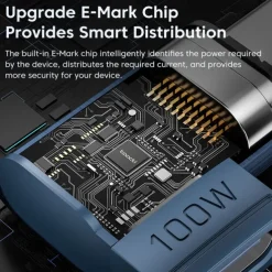 Toocki 100W USB-C To Type-C Magnetic Adapter 2 in 1 PD Fast Charging Type-C Connector Data Sync 90 Degree USB-C Magnet Converter