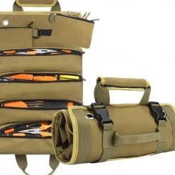 Tool Bag Tool Roll Organizer Roll Up Tool Bag With Detachable Pouches, Heavy Duty Tool Organizers With 6 Tool Pouches - Tool Roll Pouch For Mechanic, Electrician Hobbyist