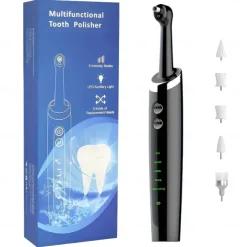 Tooth Polisher Electric Professional with 5 Replacement Heads and 5 Clean Mode USB Charging Waterproof Tooth Polisher Kit