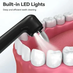 Tooth Polisher Electric Professional with 5 Replacement Heads and 5 Clean Mode USB Charging Waterproof Tooth Polisher Kit