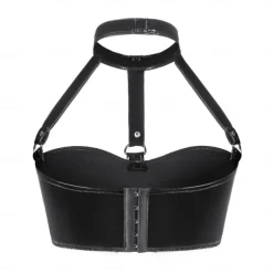 Top Harness Bra Glossy Finish Women's Shinny Leather Fetish Wet Look Costume for Nightclub Pride Parade Pride Month Halloween Carnival Adults'