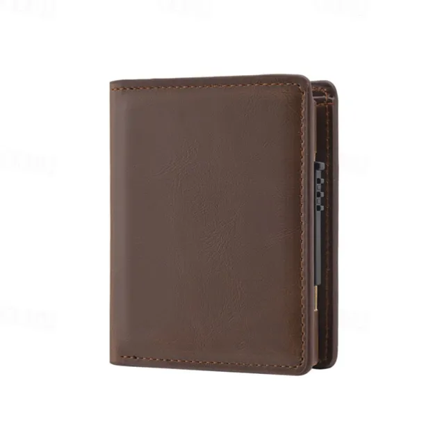 Top Quality Short Smart Male Wallet Leather RFID Wallet Men Anti-theft Card Holder Card Small Coin Purse Pocket