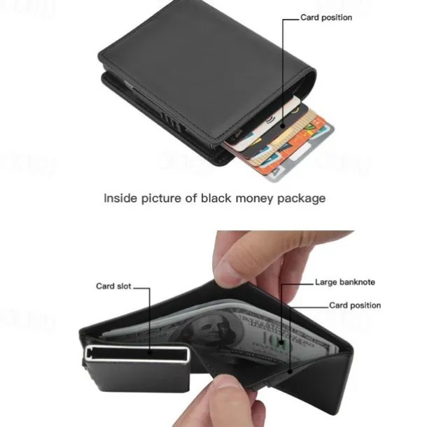 Top Quality Short Smart Male Wallet Leather RFID Wallet Men Anti-theft Card Holder Card Small Coin Purse Pocket