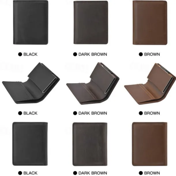 Top Quality Short Smart Male Wallet Leather RFID Wallet Men Anti-theft Card Holder Card Small Coin Purse Pocket