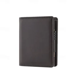 Top Quality Short Smart Male Wallet Leather RFID Wallet Men Anti-theft Card Holder Card Small Coin Purse Pocket