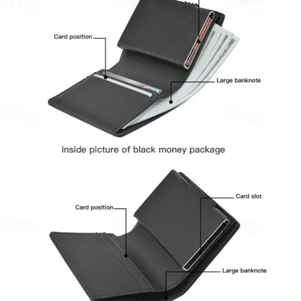 Top Quality Short Smart Male Wallet Leather RFID Wallet Men Anti-theft Card Holder Card Small Coin Purse Pocket