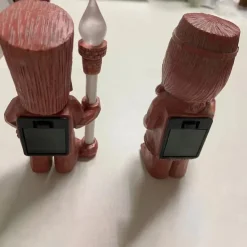 Totem Ornament Outdoor Miniature LED Light Resin Standing Lawn Solar Powered Garden Figurine Tiki Gift Porch Lifelike Craft 1PC