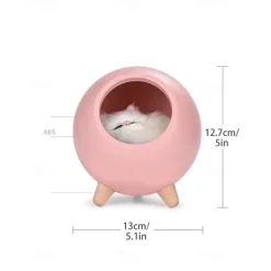 Touch Dimming Kitten Night Light Pet House Atmosphere LED Night Light Cat House Touch Dimming Table Lamp For Kids Bedroom Gifts