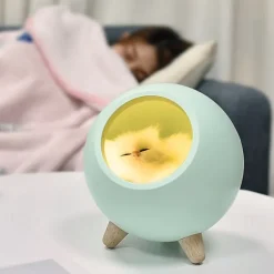 Touch Dimming Kitten Night Light Pet House Atmosphere LED Night Light Cat House Touch Dimming Table Lamp For Kids Bedroom Gifts