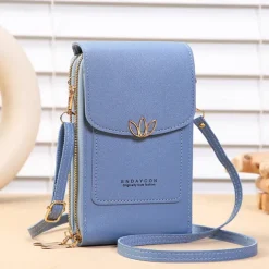 Touch Screen Mobile Phone Bag, Mini Flap Crossbody Bag, Fashion Faux Leather Purse, Vertical Wallet With Card Slots