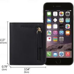 Toughergun Womens Rfid Blocking Small Compact Bifold Luxury Genuine Leather Pocket Wallet Ladies Mini Purse with ID Window