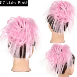 Tousled Updo Messy Bun Hairpiece Hair Extension Ponytail with Elastic Rubber Band Updo Ponytail Hairpiece Synthetic Hair Extensions Scrunchies Ponytail Hairpieces for Women