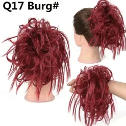 Tousled Updo Messy Bun Hairpiece Hair Extension Ponytail with Elastic Rubber Band Updo Ponytail Hairpiece Synthetic Hair Extensions Scrunchies Ponytail Hairpieces for Women