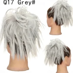 Tousled Updo Messy Bun Hairpiece Hair Extension Ponytail with Elastic Rubber Band Updo Ponytail Hairpiece Synthetic Hair Extensions Scrunchies Ponytail Hairpieces for Women
