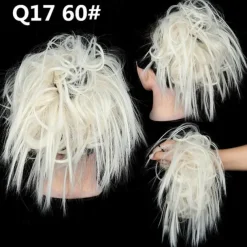 Tousled Updo Messy Bun Hairpiece Hair Extension Ponytail with Elastic Rubber Band Updo Ponytail Hairpiece Synthetic Hair Extensions Scrunchies Ponytail Hairpieces for Women