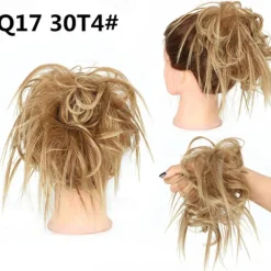 Tousled Updo Messy Bun Hairpiece Hair Extension Ponytail with Elastic Rubber Band Updo Ponytail Hairpiece Synthetic Hair Extensions Scrunchies Ponytail Hairpieces for Women