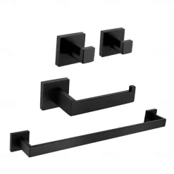 Towel Bar / Toilet Paper Holder / Robe Hook New Design / Creative Contemporary / Modern Stainless Steel / Stainless Steel / Iron / Metal 4pcs - Bathroom Wall Mounted