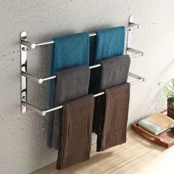 Towel Racks 3-Tiers Bath Towel Bar , Stainless Steel, Wall Mount, Mirror polished finished, High quality
