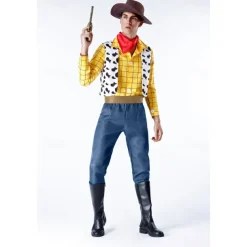 Toy Story Woody Cosplay Costume Halloween Props Masquerade Anime Halloween Movie Cosplay for Men's Teen Adults' Christmas Halloween New Year