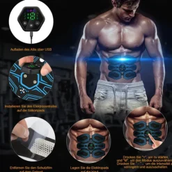 Trainer EMS Abdominal Muscle Stimulator Hip Trainer Smart Muscles Electrostimulator Toner For Fitness Fat Burn Weight Lose