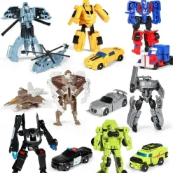 Transformation Toy Robot Mini Big Car Small Full Set Model Assembly Suit Boy Toy
