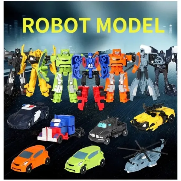 Transformation Toy Robot Mini Big Car Small Full Set Model Assembly Suit Boy Toy