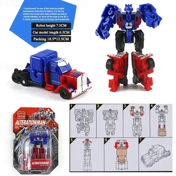 Transformation Toy Robot Mini Big Car Small Full Set Model Assembly Suit Boy Toy