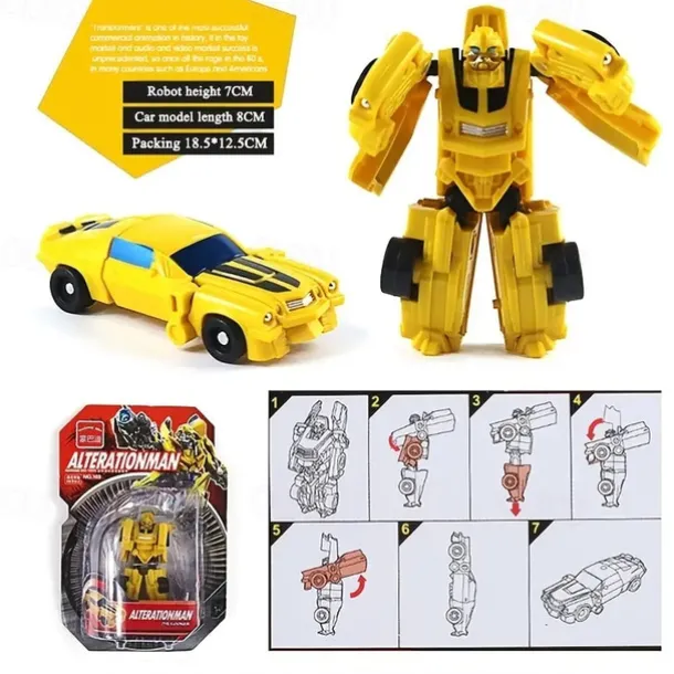 Transformation Toy Robot Mini Big Car Small Full Set Model Assembly Suit Boy Toy