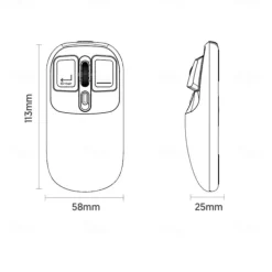 Transparent Dual-Mode Mice BT5.0 2.4G One-Button Switching Type-C 400mAh Rechargeable Mouse Three-Level Movement Speed Adjustable RGB Lights Magnetic PC Cover Custom Drivers