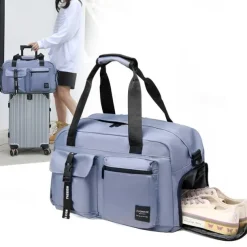 Travel Duffel Bag with Shoe Compartment – Stylish and Spacious Sports & Weekend Bag with Multiple Pockets for Men and Women