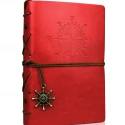 Travel Journal Notebooks Vintage PU Leather Note Book Quality Paper No Lines Thick and Smooth to Write in A6 Refillable Notebook 7 by 5 Inches 80 Sheets, Back to School Gift