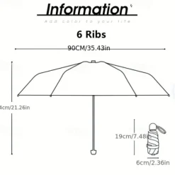 Travel Parasol Umbrella - Automatic Open Close, Lightweight & Portable, Strong Waterproof Folding Parasol with UV Protection for Sun & Rain - Men and Women