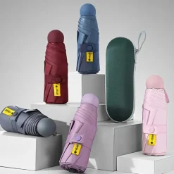 Travel Parasol Umbrella - Automatic Open Close, Lightweight & Portable, Strong Waterproof Folding Parasol with UV Protection for Sun & Rain - Men and Women