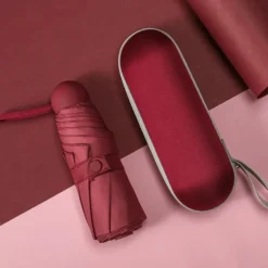 Travel Parasol Umbrella - Automatic Open Close, Lightweight & Portable, Strong Waterproof Folding Parasol with UV Protection for Sun & Rain - Men and Women