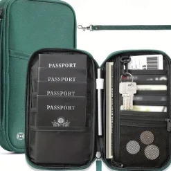 Travel Passport Wallet Family Passport Holder Trip Document Organizer Travel Accessories Document Bag Card Holder